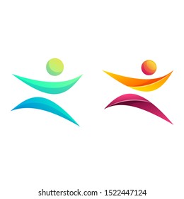 running man logo ready to use