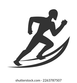 Running man logo template Icon Illustration Brand Identity.Isolated and flat illustration. Vector graphic