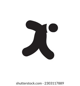 ilustración vectorial del logotipo del hombre en ejecución.