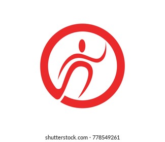 Running man logos template