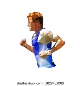 Laufender Mann, Low-Poly-Vektorgrafik aus Dreiecken