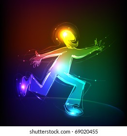running man  "made of light" collection