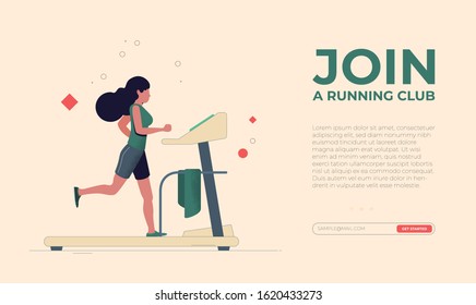 Running man in motion.Training outdoor flat vector.