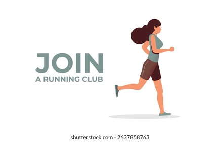 Running man in motion.Training outdoor flat vector.