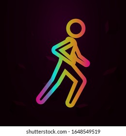 running man nolan style icon. Simple thin line, outline vector of navigation icons for ui and ux, website or mobile application