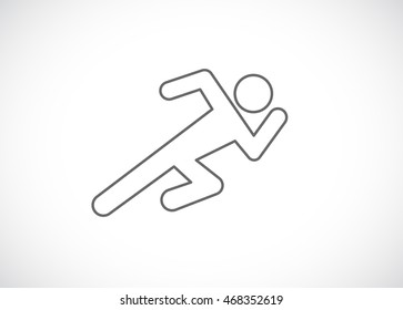 running man outline icon