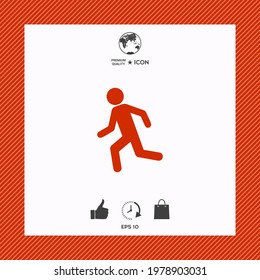 Running man, run icon, elements for your design