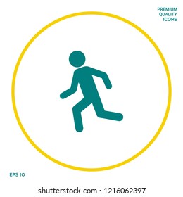 Running man, run icon. Graphic elements for your design