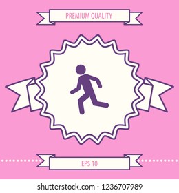 Running man, run icon. Graphic elements for your design