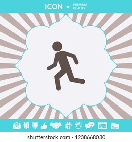 Running man, run icon. Graphic elements for your design
