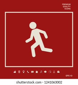 Running man, run icon. Graphic elements for your design