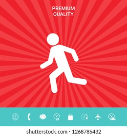 Running Man, Run Icon. Graphic Elements For Your Design