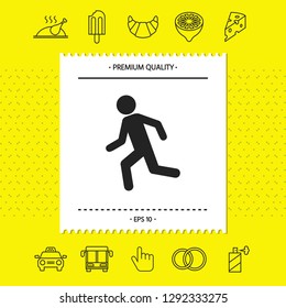 Running man, run icon. Graphic elements for your design