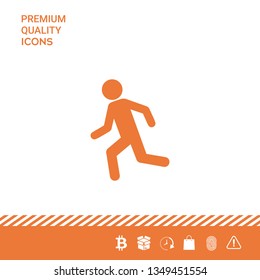 Running man, run icon. Graphic elements for your design