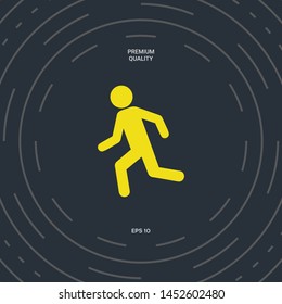 Running man, run icon. Graphic elements for your design
