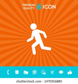 Running man, run icon. Graphic elements for your design