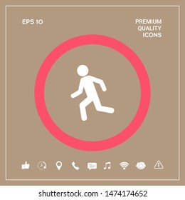 Running man, run icon. Graphic elements for your design