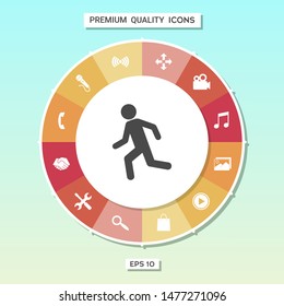 Running man, run icon. Graphic elements for your design