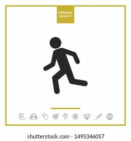 Running Man, Run Icon. Graphic Elements For Your Design