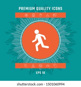 Running man, run icon. Graphic elements for your design