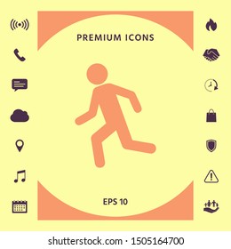 Running man, run icon. Graphic elements for your design