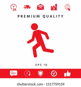 Running man, run icon. Graphic elements for your design