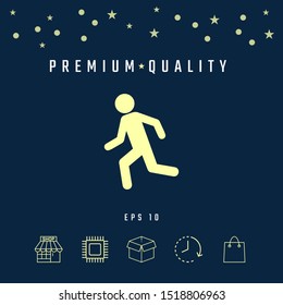 Running man, run icon. Graphic elements for your design
