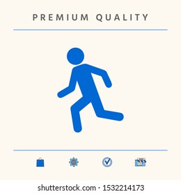 Running man, run icon. Graphic elements for your design