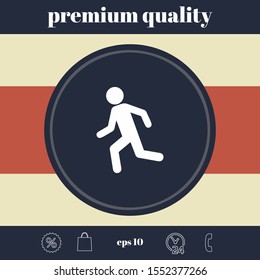 Running man, run icon. Graphic elements for your design