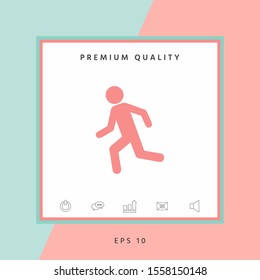 Running man, run icon. Graphic elements for your design