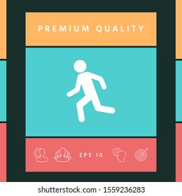 Running man, run icon. Graphic elements for your design