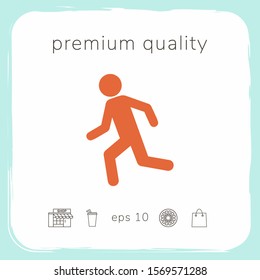 Running man, run icon. Graphic elements for your design