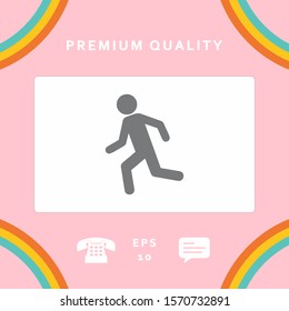 Running man, run icon. Graphic elements for your design