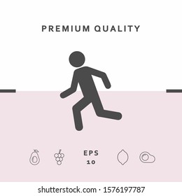 Running man, run icon. Graphic elements for your design