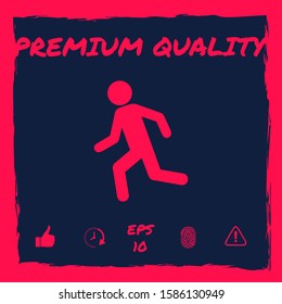Running man, run icon. Graphic elements for your design