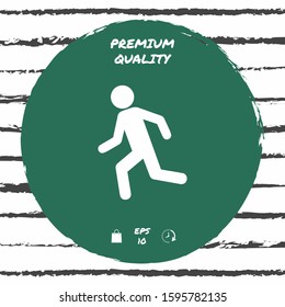 Running man, run icon. Graphic elements for your design