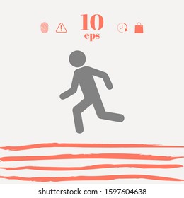 Running man, run icon. Graphic elements for your design