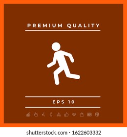 Running man, run icon. Graphic elements for your design