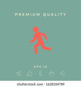 Running man, run icon. Graphic elements for your design