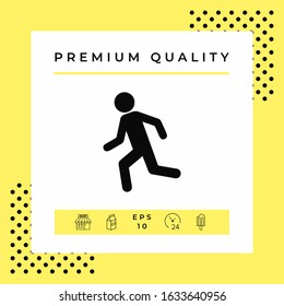 Running man, run icon. Graphic elements for your design