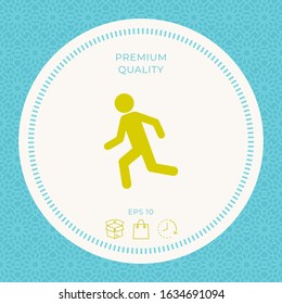 Running man, run icon. Graphic elements for your design