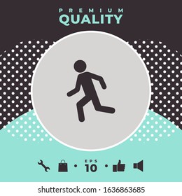 Running man, run icon. Graphic elements for your design