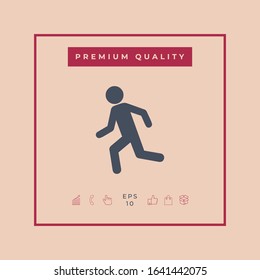 Running man, run icon. Graphic elements for your design