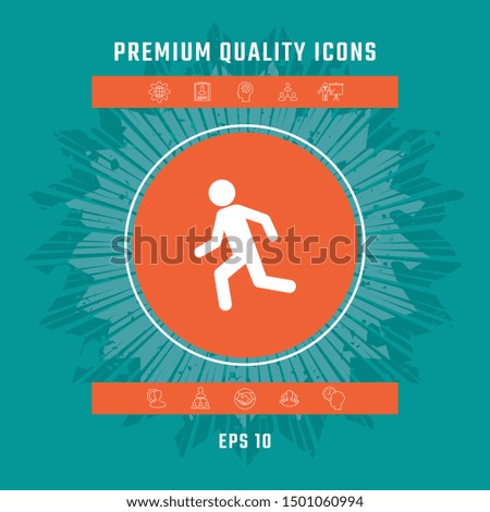 Running man, run icon. Graphic elements for your design