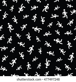 Running man seamless pattern
