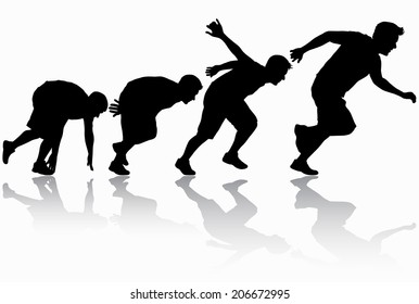 Running man silhouette