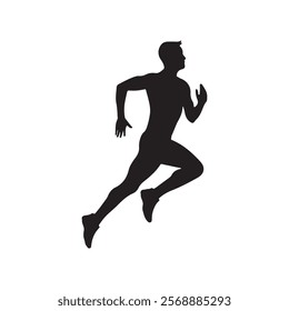 Running Man Silhouette design vector