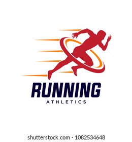 Running Man Silhouette Logo Designs Marathon Stock Vector (Royalty Free ...