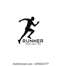 Running Man silhouette Logo Designs, Marathon logo template, running club or sports club