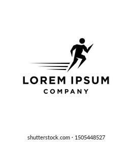 Running Man silhouette Logo Designs, Marathon logo template, running club or sports club icon illustration 
